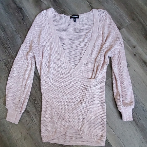 Express Sweaters - Express Knit Pink Sweater